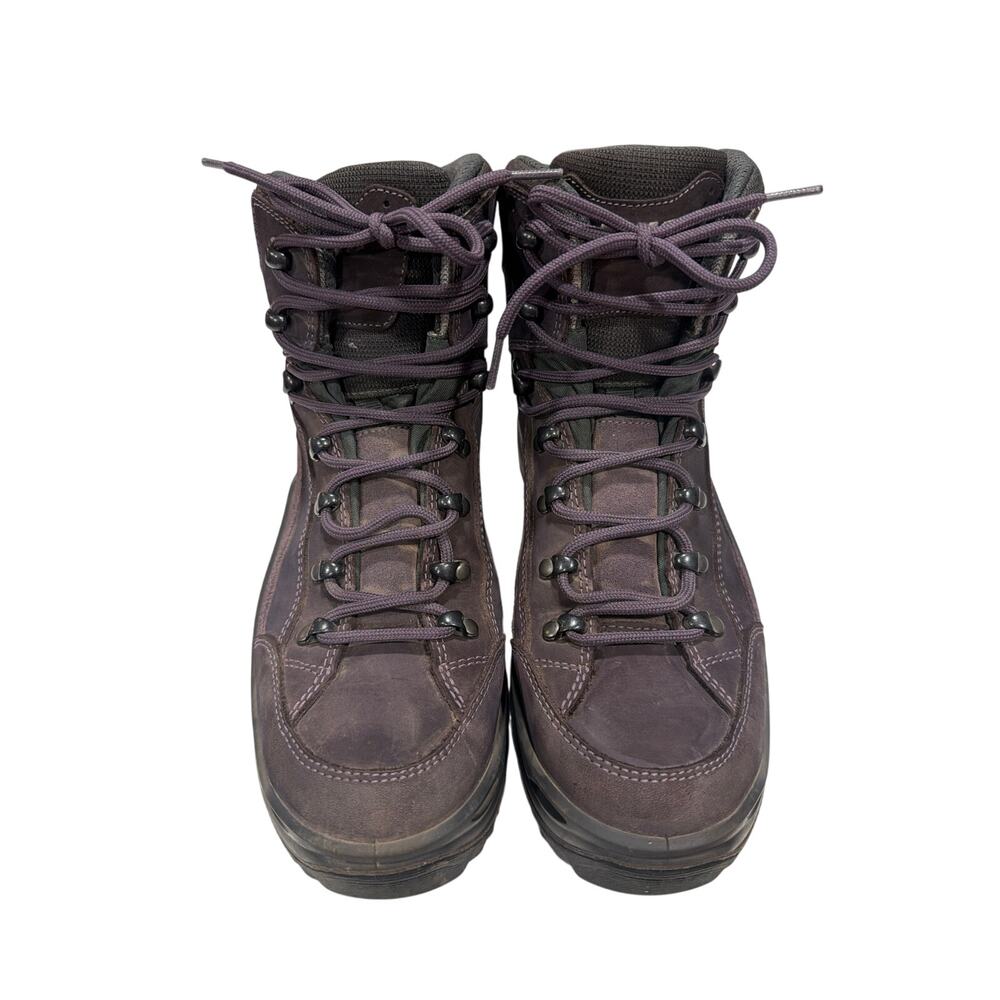 Lowa Renegade 9.5 GTX Mid hiking boot purple leather upper waterproof Gore-Tex